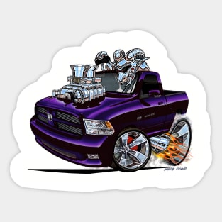 Dodge Ram Purple Truck Sticker